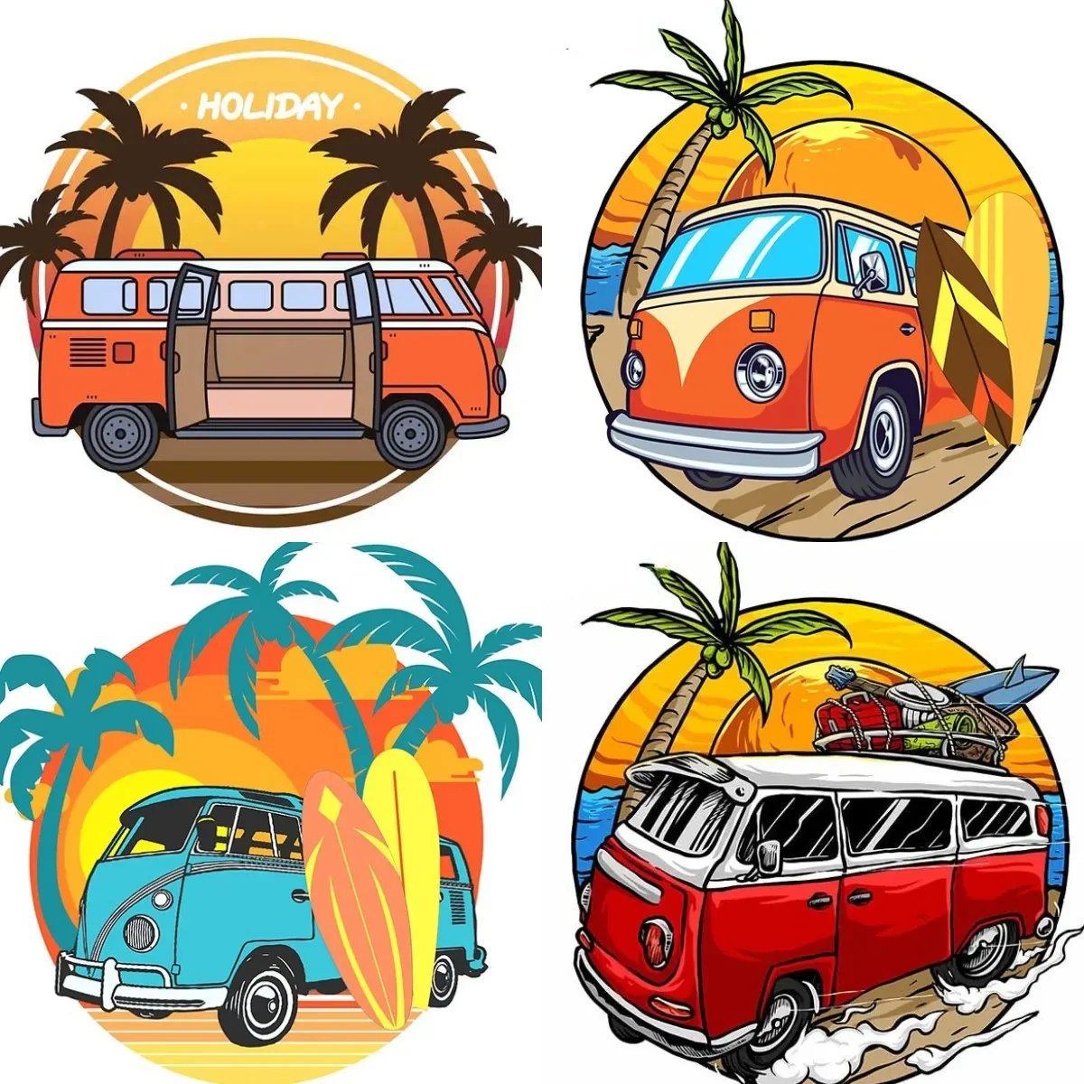 Camper Travel Bumper Car Sticker VAN Windshield Laptop Decal  Motorcycle Scratch-Proof RV Tuning Vehicles Car Styling