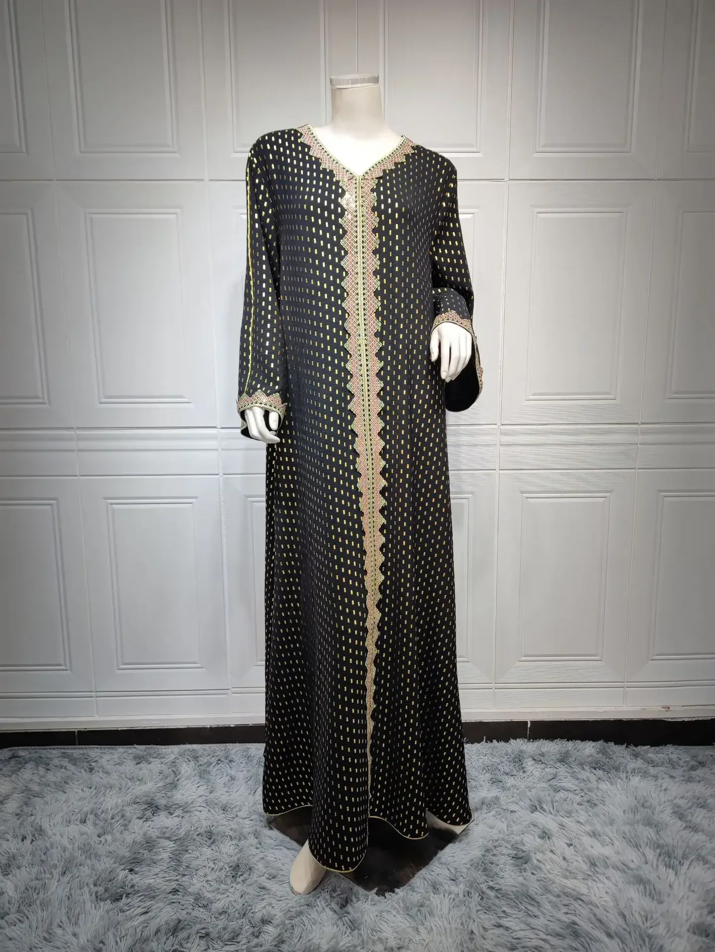 Abaya-Robe longue bronzante pour femme, caftan marocain de luxe, vêtements islamiques, hijab Kebaya, Eid Musilm, Dubaï, 2024