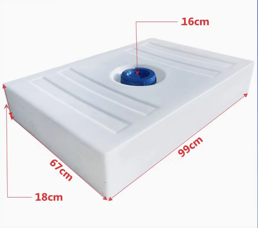 100L white PE horizontal bucket, environmentally friendly and recyclable, plastic liquid metering tank for composting