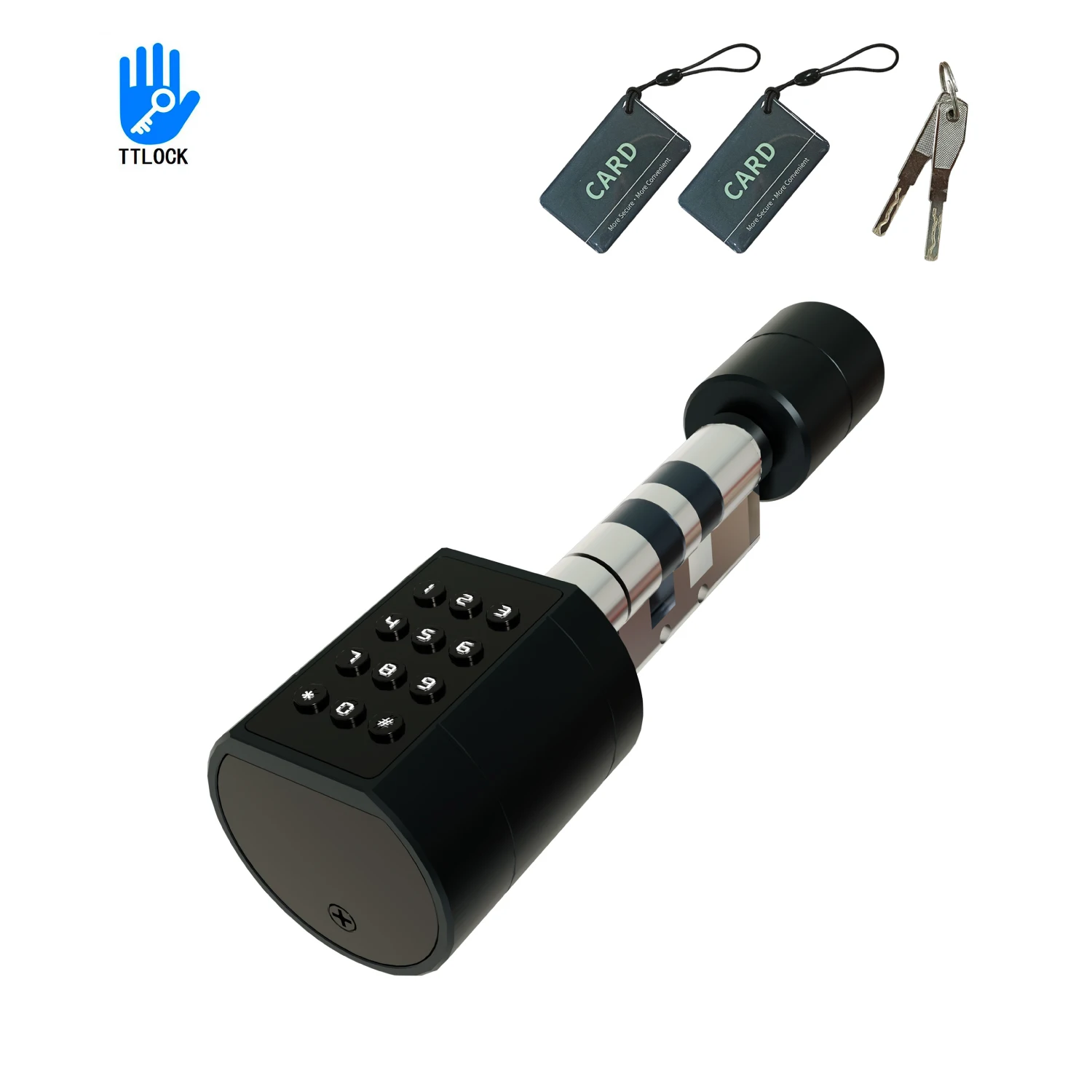 Electric Thumb Turn Euro Anti-Theft Smart WiFi Door Lock Cylinder Bluetooth Smart Keyless Lock with TT Lock APP