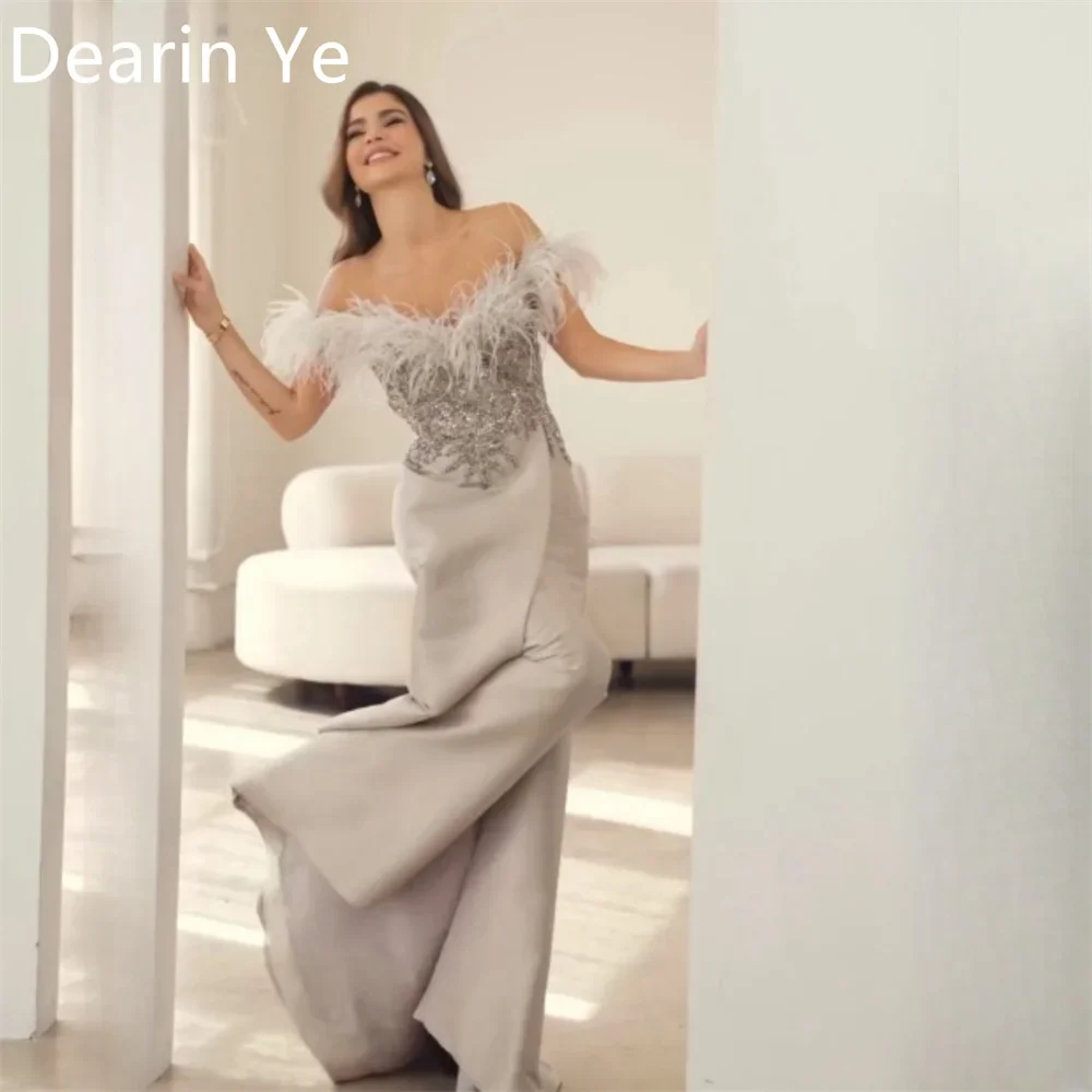 

Customized Formal Dress Dearin Off-the-shoulder Column Floor Length Skirts Vertically Bespoke Occasion Dresses Saudi Arabia Even