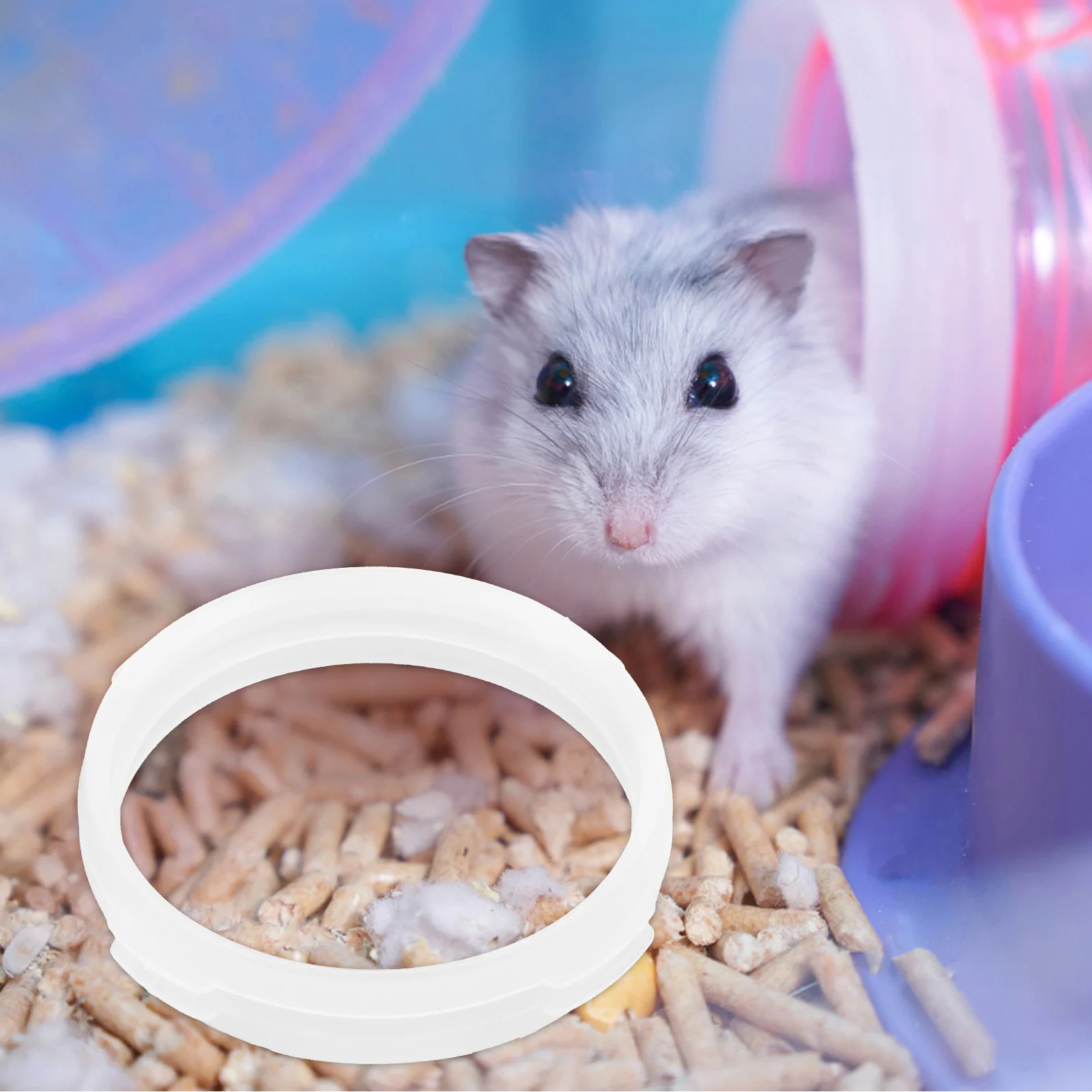10Pcs DIY Hamster Cage Tunnel Rings Plastic Connectors for Small Pets Hamster Tunnel Ring Guinea Pig Tube Ring