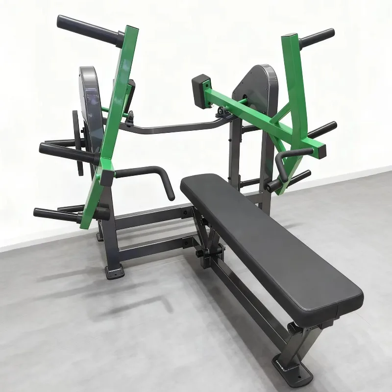 Plate Loaded Gym Flat Bench Chest Press Machine Gym Equipment Strength Training Power Lifting Press Chest Flat Bench