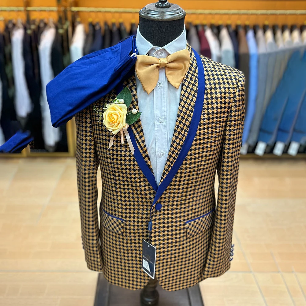 

Мужские костюмы по индивидуальному заказу, модные облегающие костюмы с шалью и лацканами на одной пуговице, куртка, брюки, полный комплект, элегантная облегающая мужская одежда