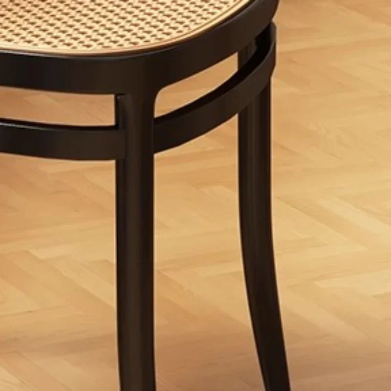Sillon Makeup Dining Chair Italian Style Luxury Black Rattan Mobile Dining Chairs Cushions Chairs Comedor Kitchen Furnitures image 5