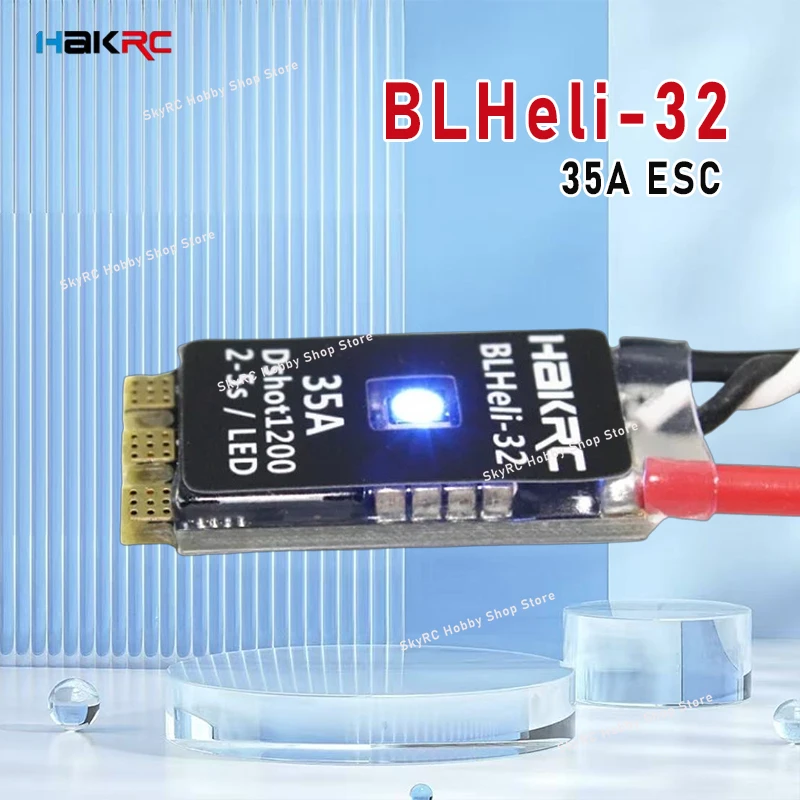 HAKRC BLHeli_32 35A Dshot1200 2-5S borstelloze ESC Ingebouwde LED voor RC FPV Racing Drone
