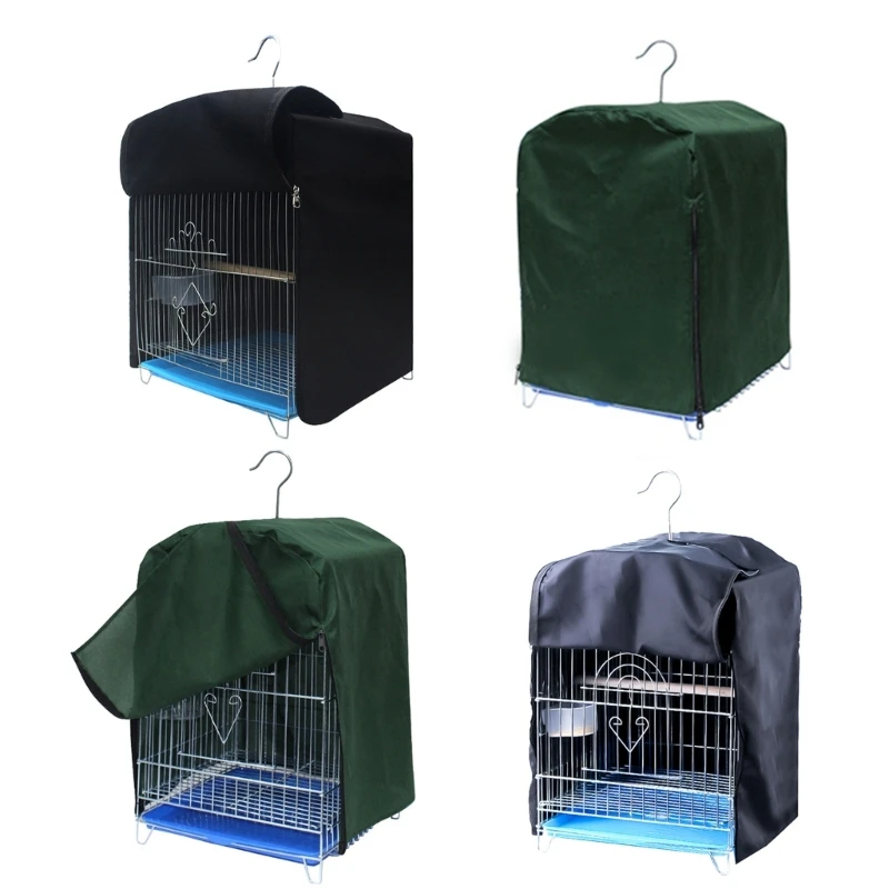 Pet Cage Cover with Zipper Good-Night Blackout Shade for Bird Parrots Critter Cage to Small Animal Privacy & Comfort