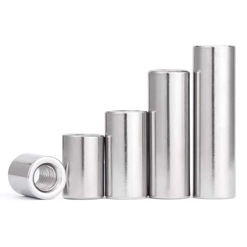 304 Stainless Steel M2 M2.5 Extend Long Round Coupling Connector Joint Sleeve Nut Lengthen Round Nuts