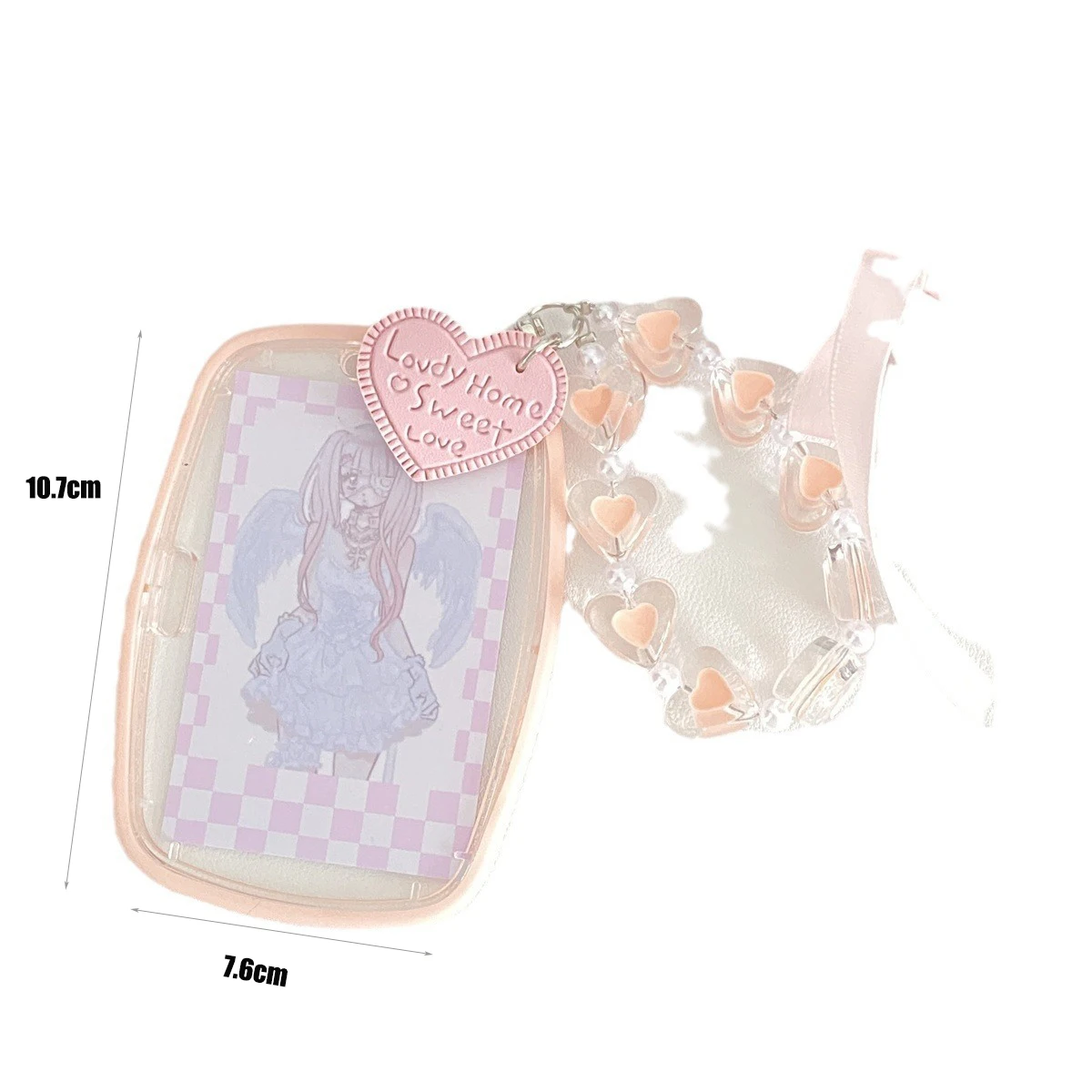 Oval Universal Acrylic Transparent Card Cover Student Card Storage Protective Cover Elastic Keychain ID Card Bus Card Work Card