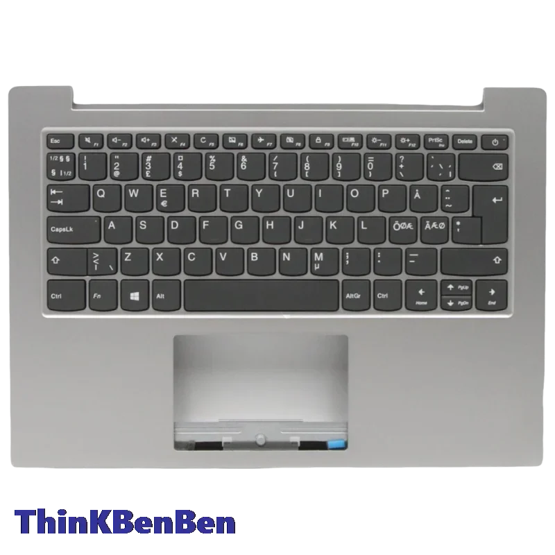 

NDC Nordic Platinum Grey Keyboard Upper Case Palmrest Shell Cover For Lenovo Ideapad Slim 1 14 14AST 05 5CB0W43920