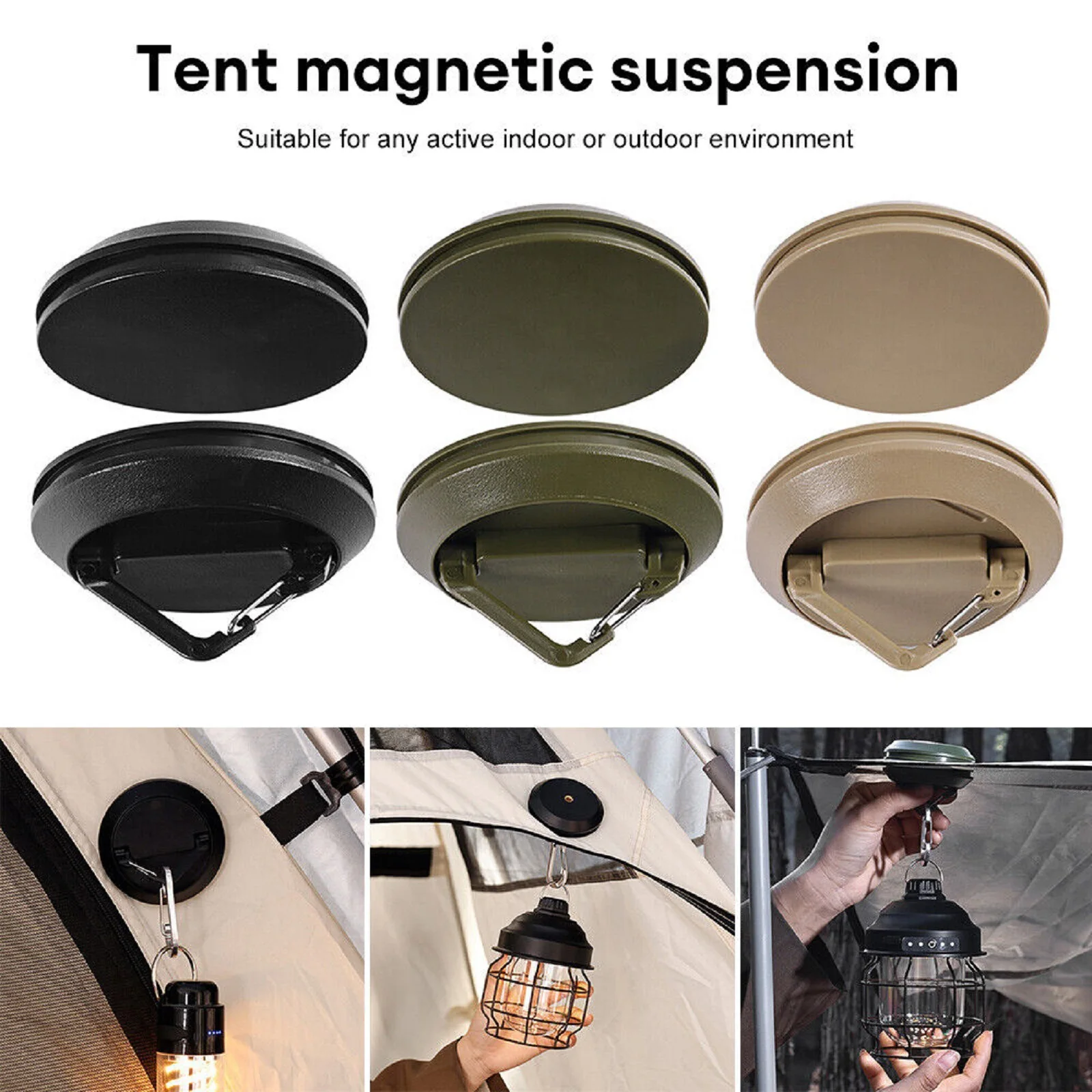 

Super Magnetic Suction Suspension Hanging Hook Camping Accessories Outdoor Lamp Tent Fixing Rack Canopy Carabiner Hiking Buckle