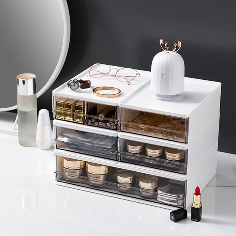 مكتب تخزين أدراج المنزل مكتب وثيقة أشتات منظم تكويم صندوق تخزين مستحضرات التجميل