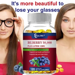 HEALTH Bilberry Supplement Capsule Promotes Eye Health and Supports Healthy Vision - 30/60/120 Capsules