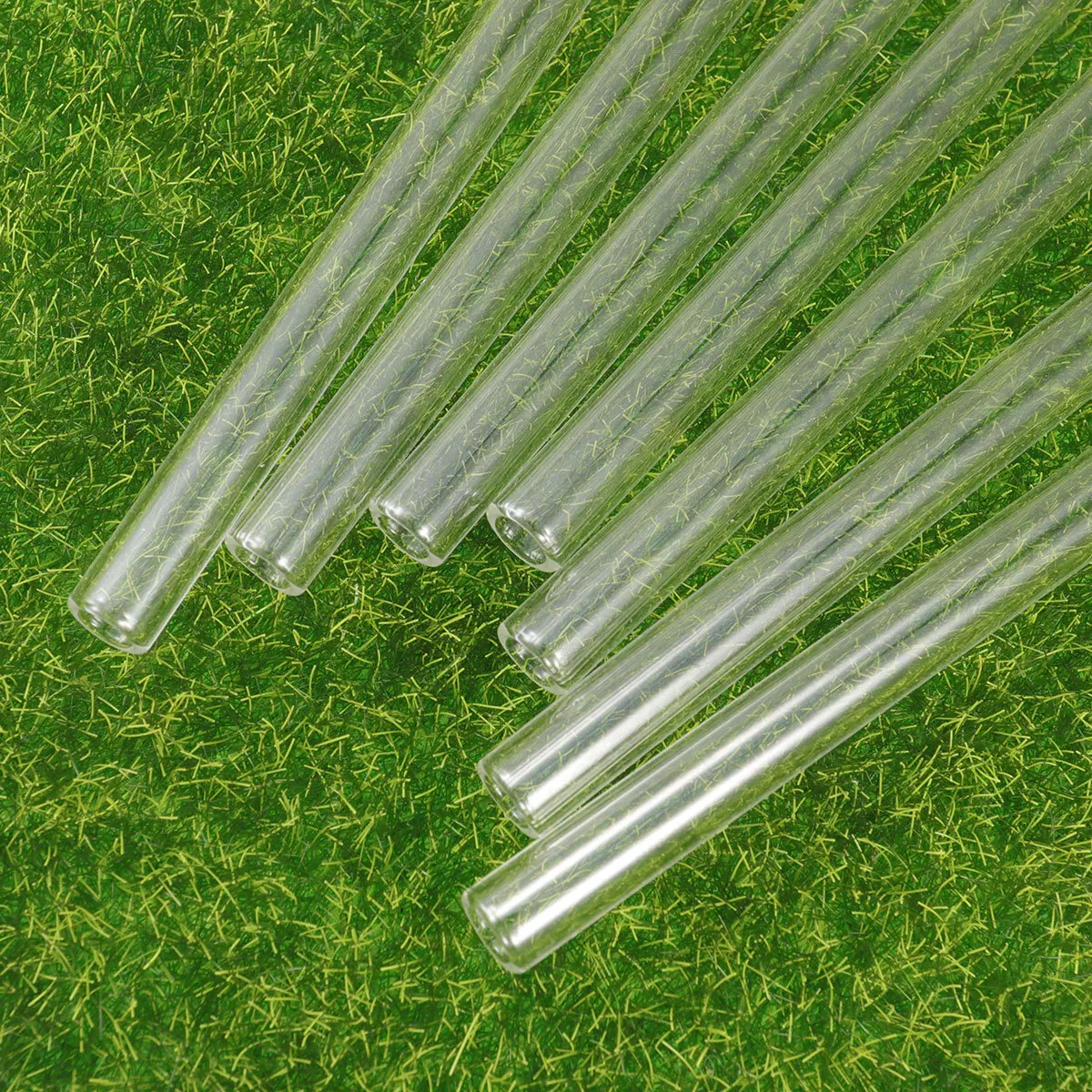 

10 шт., прозрачные термостойкие стеклянные трубочки, многоразовые прямые трубочки для питья, идеально подходят для пузырькового чая, смузи, кофе