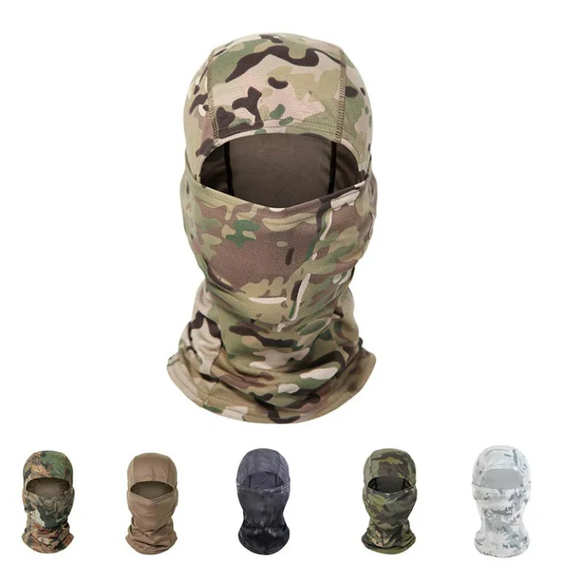

Camouflage Outdoor Riding Mask Outdoor Sun Protection Single Hole Quick Dry Mesh Mask face shield