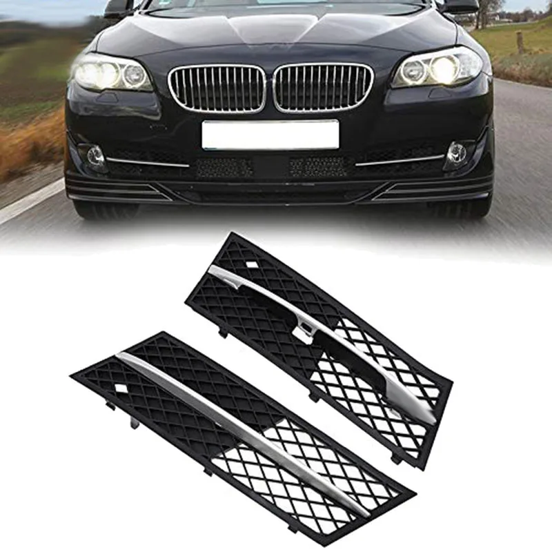 2 Stück Auto vorne unten Stoßstange Grill Kühlergrill Nebels chein werfer Abdeckung für BMW 5er F10 / F11 Limousine/Wagen 2014-2018