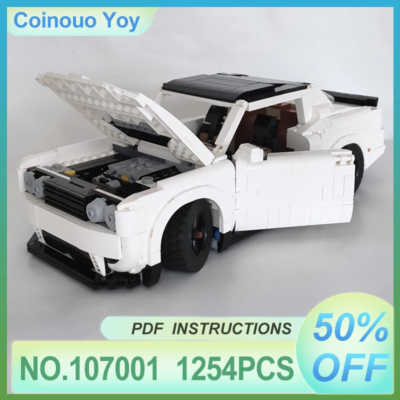 

10 в 1 1254 шт. MOC-107001 Технический SRT Белый Супер Спортивный Автомобиль Совместимость 10295 Блоки Кирпичи Головоломка DIY Игрушка Рождественские Подарки