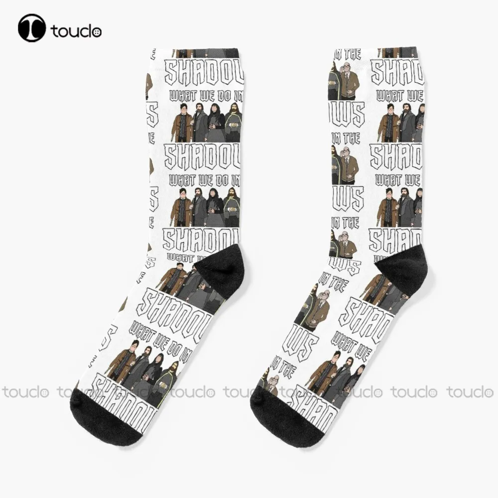 What We Do In The Shadows - Squad Socks Halloween Costume Thin Socks Men 360° Digital Print Creative Funny Socks New Art