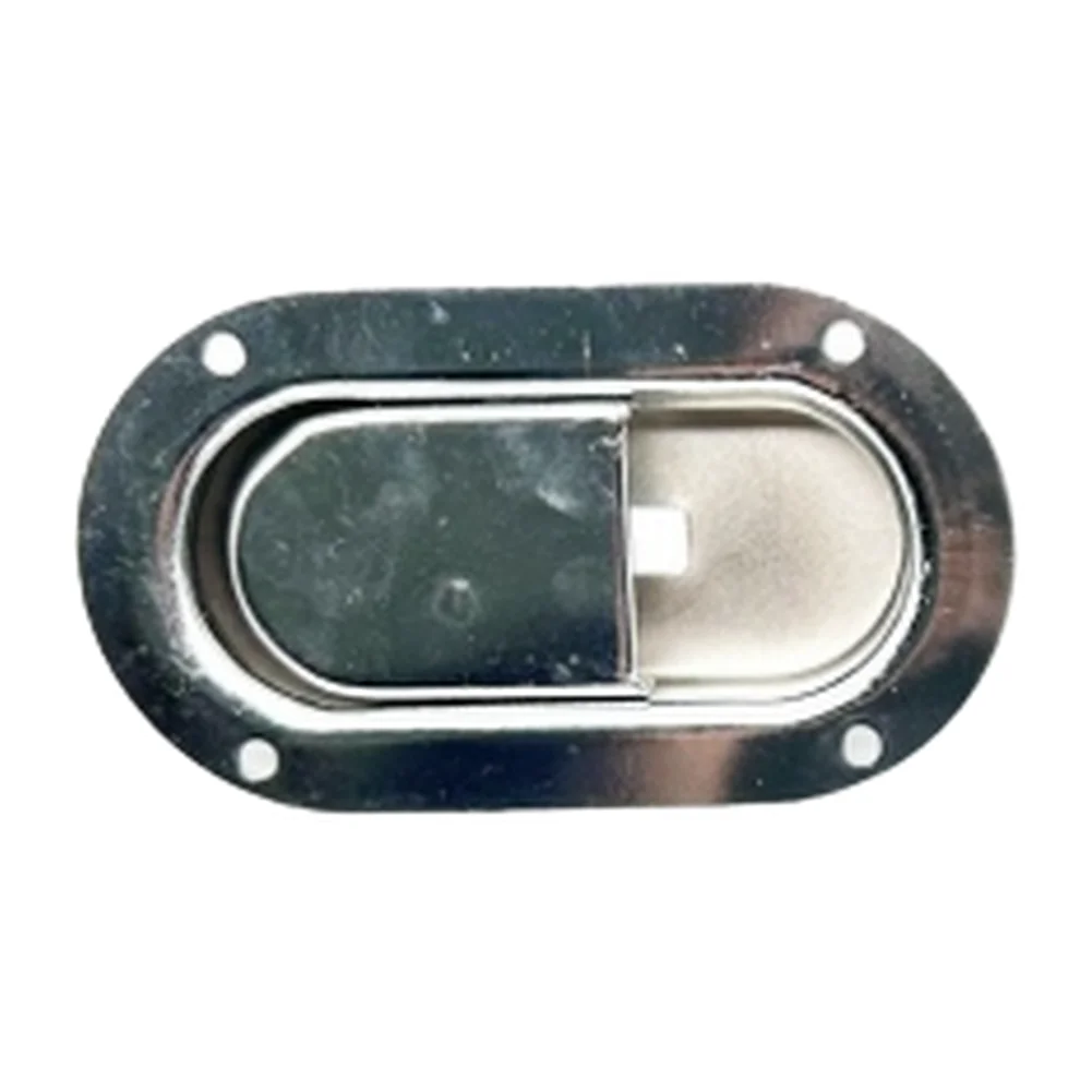 Oval Door Lock 139x78mm Finish With Mechanical Key For Generator Set Power Cabinet Industrial Equipment Security Point Black