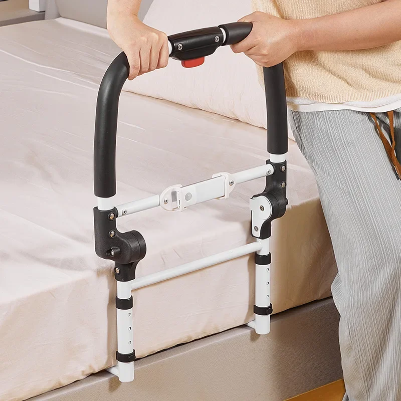 Pagar Tempat Tidur untuk Lansia dan Ibu Hamil, Pengaman Lipat dengan Lampu, Rel Bantu Tempat Tidur, Pegangan Samping Tempat Tidur, Railing Pencegah Jatuh