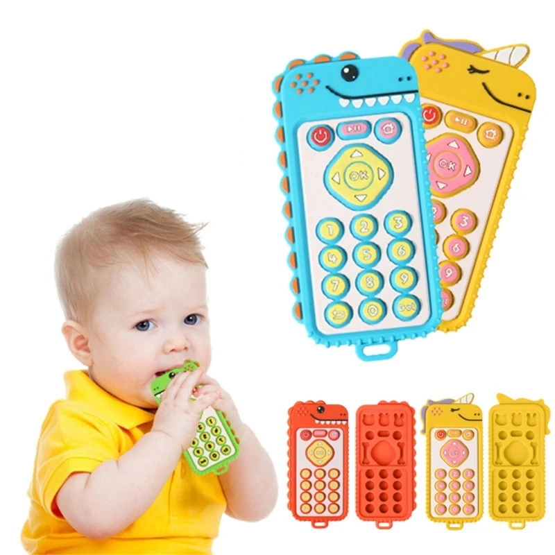 

Cartoon Shaped Teething Toy with Remote Control for Comforting Baby Teeth Safe & Durable Baby Teether for Boys Girls