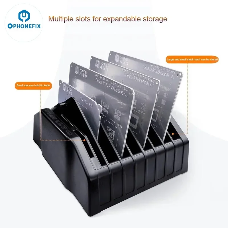 BGA Stencil Template Storage Box Steel Mesh Tin Planting Net Storage Box for Mobile Phone Motherboard CPU Chip Repair Tool