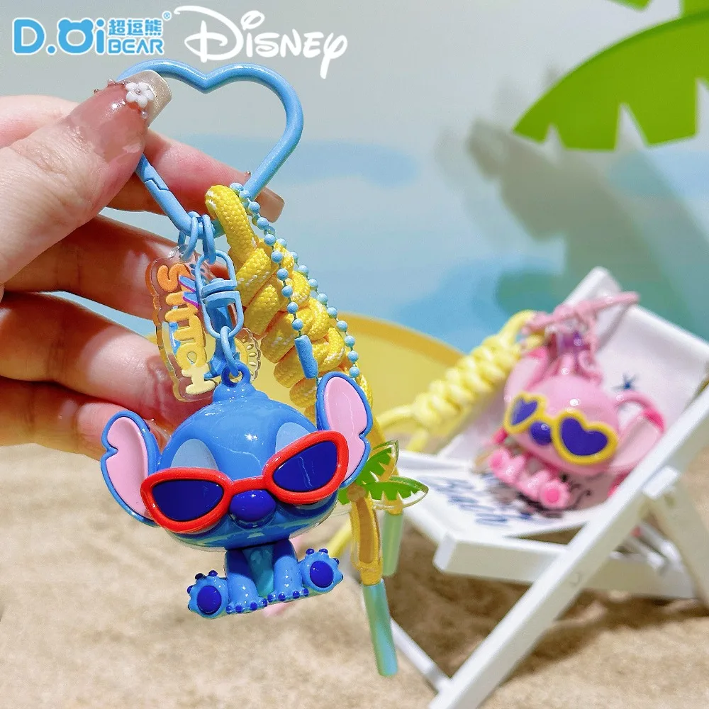 New Genuine Stitch Hand Rope Series Keychains Cute Cartoon Toys Pendants Keyrings Car Key Chains Accessories Kids Holiday Gifts