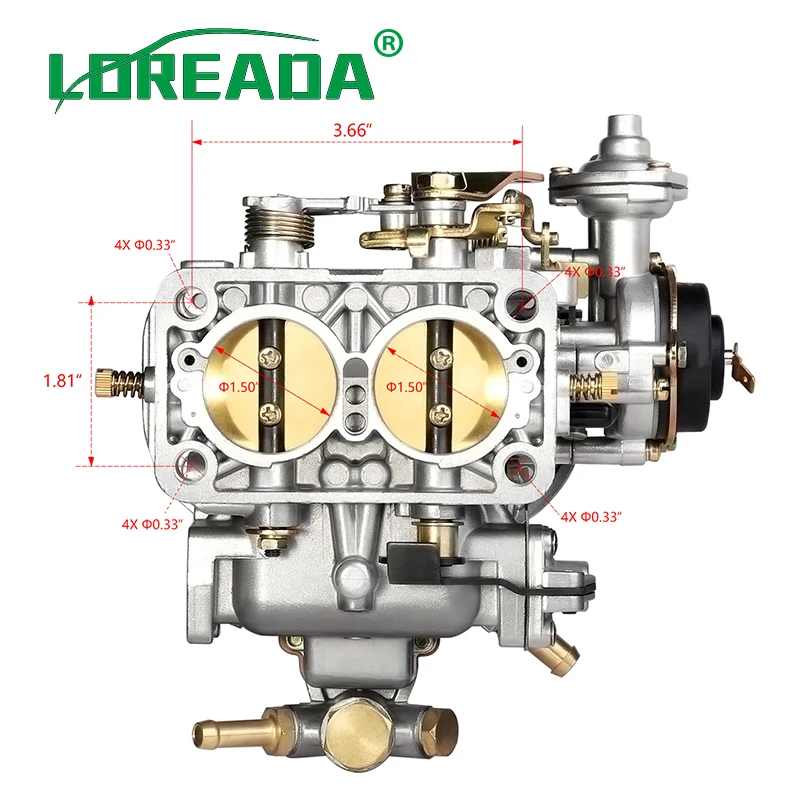 2 Barrel Carburetor Assy Weber 38/38 DGAS DGES For Fait Renault Ford Dodge Toyota Pickup Daewoo Jeep BMW Mitsubishi 4 Cyl DGEV