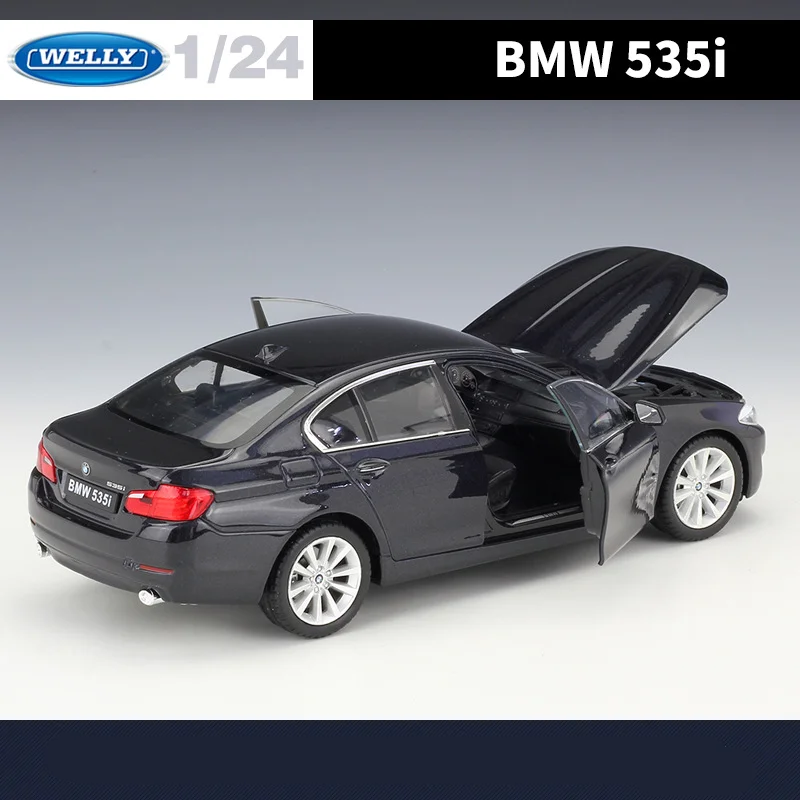 Welly 1:24 BMW 5 Series 535i Alloy Car Model Diecast Metal Toy Vehicles Car Model High Simulation Collection Childrens Toy Gifts