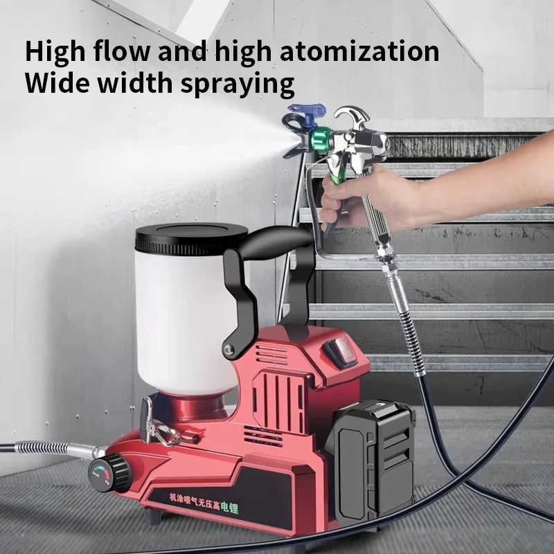HighVoltage Airless Latex Paint Sprayer Multi-Functional DIY Handheld Spray Gun Versatile Power Lithium Battery Spraying Machine