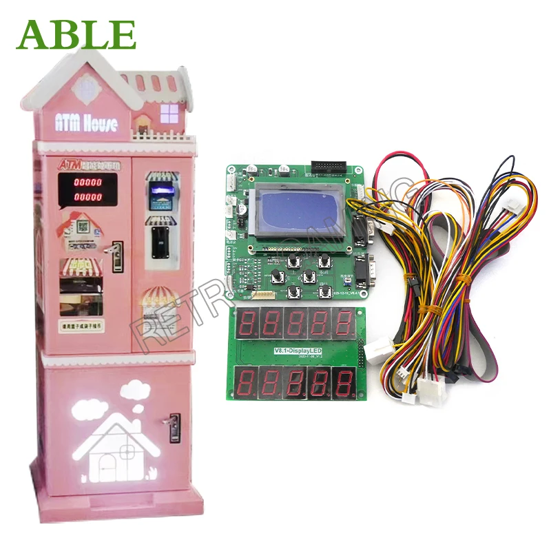 Vending Machine Coin Acceptor Coin Changing ExchangeMachine Diy Kit Control Board Connection Bill Acceptor Coin Refund Motor