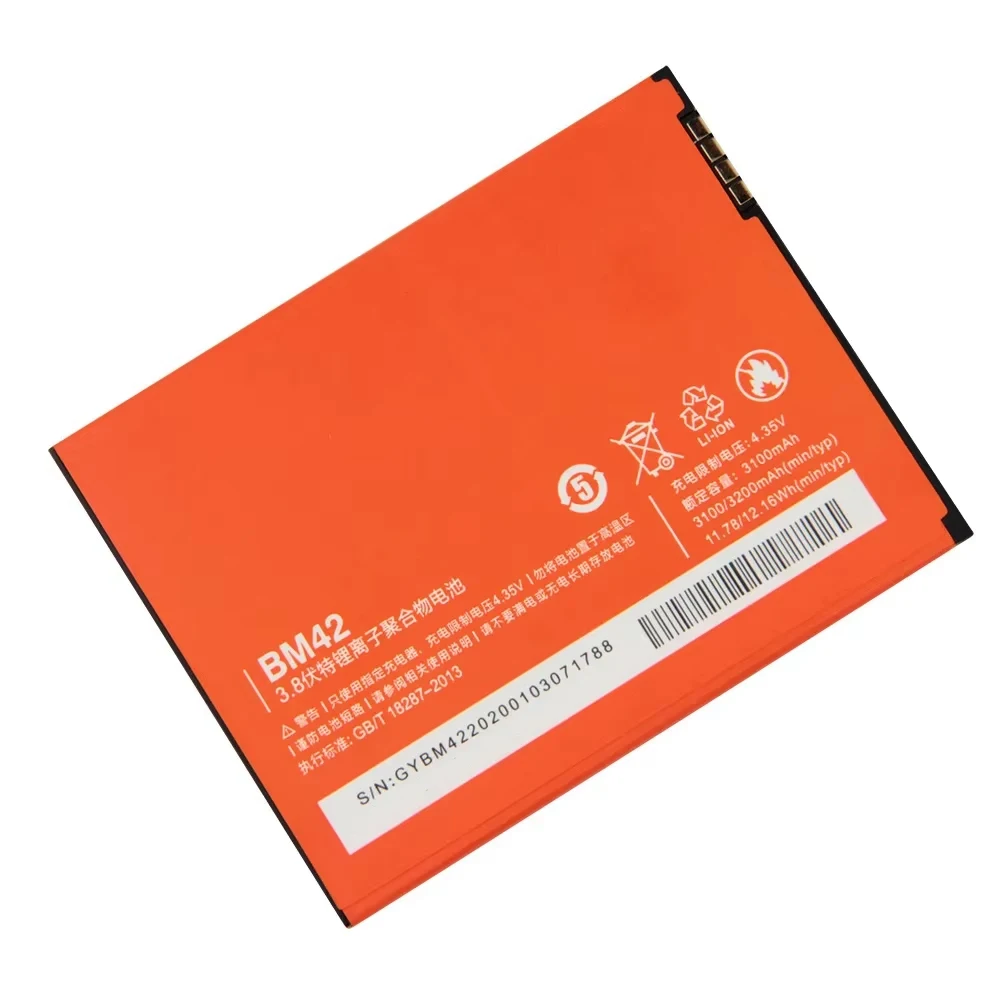 بطارية بديلة BM42 لعام 2024 لهاتف Xiaomi Redmi note 1 Redrice note1 بطاريات هاتف 3200 مللي أمبير في الساعة