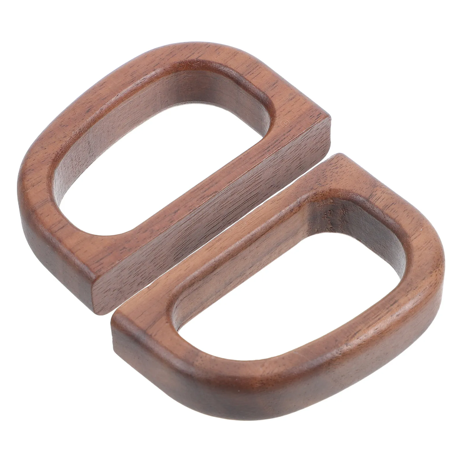 2Pcs Solid Walnut Wood Handle for Drinking Cups Ergonomic Comfort Grip Natural Warm Tone Grain Pattern Fits Most Mugs Glasses