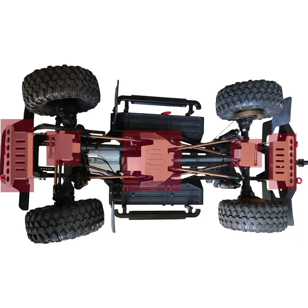 5-in-1 roestvrijstalen chassis pantserbescherming anti-crash plaatkit voor Trxs-serie RC auto