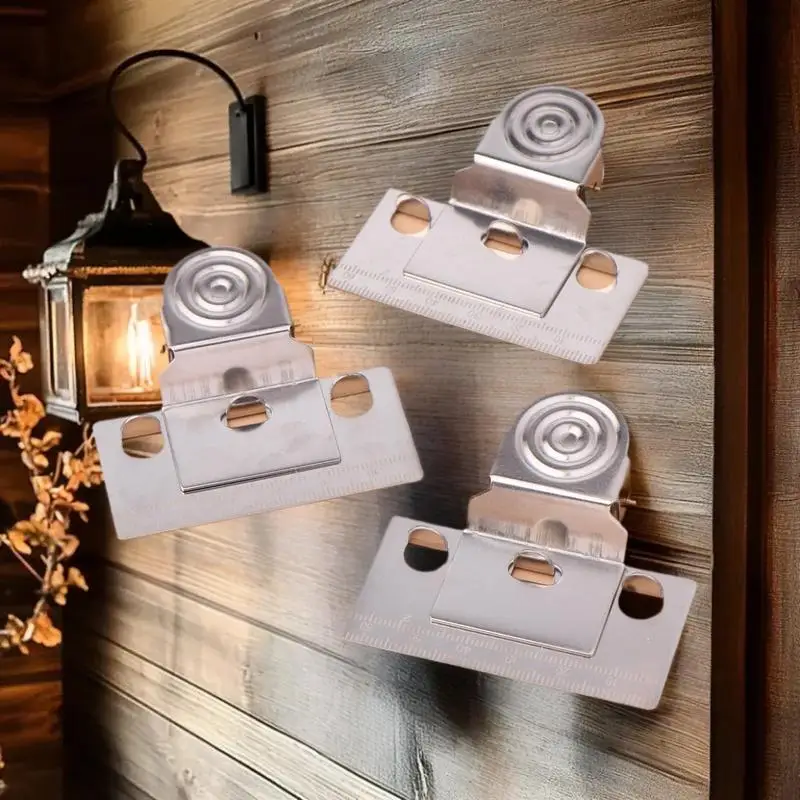 Clipes de fita métrica de metal confiáveis de 1/2/3 unidades para carpintaria, ferramenta de medição de posicionamento de canto