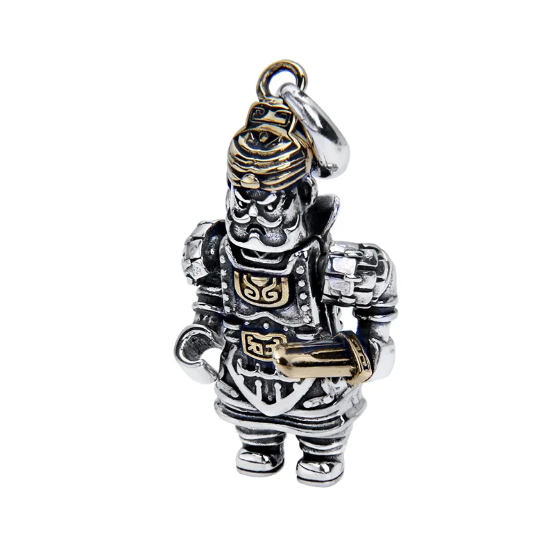 Imagem -06 - Sterling Silver Warriors Soldiers Pingentes Presentes Retro Personalidade para Homens e Mulheres Novo Bocai-s925