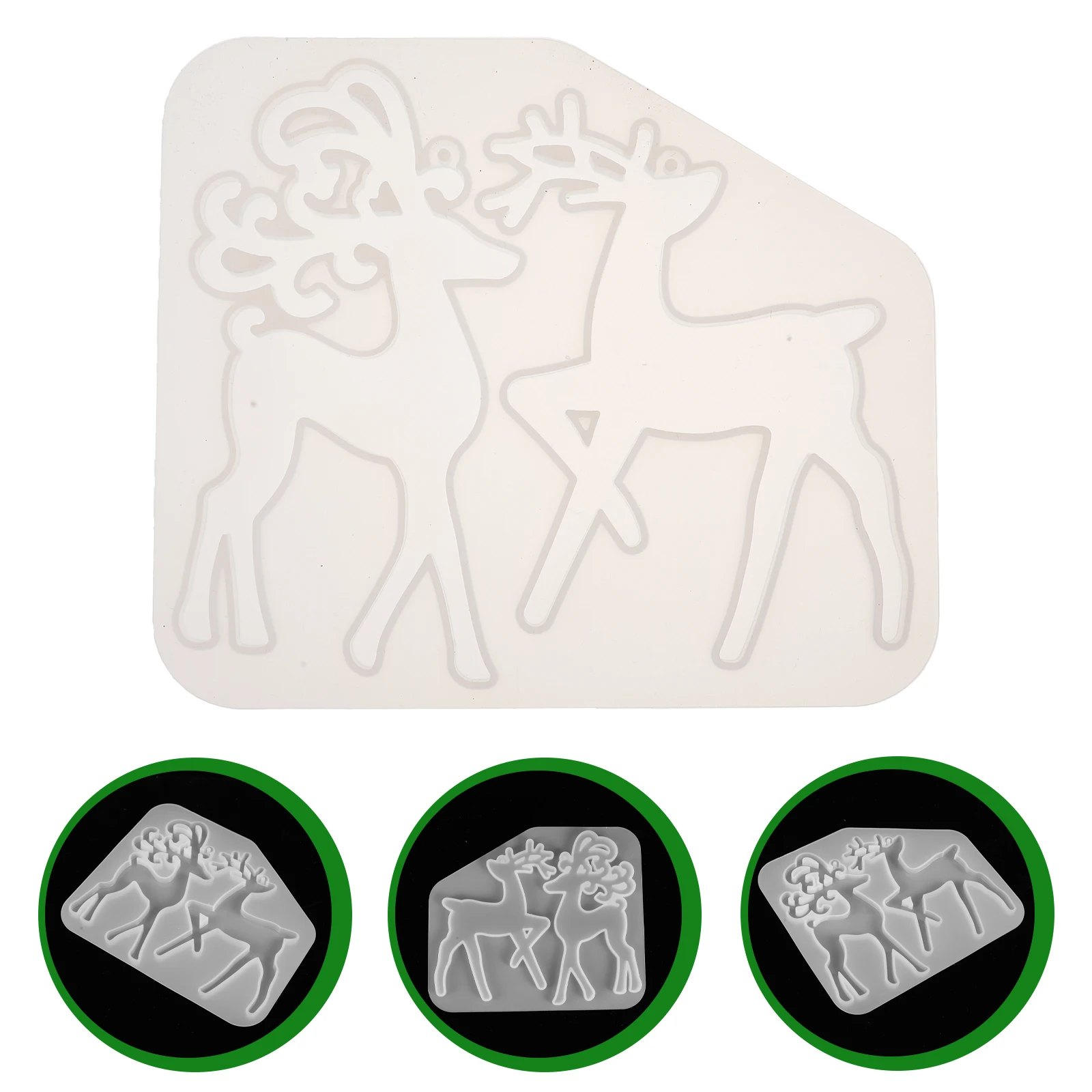 

Christmas Elk nament Molds Key Chain Pendant Making DIY Craft Silicone H made Accessories Jewelry Parts Cookie Tins Lid Charms