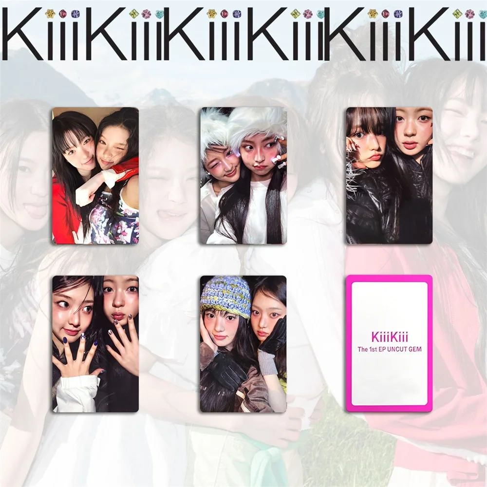 Kpop KiiiKiii Album UNCUT GEM Kleine Kaarten Dubbelzijdig Afdrukken LOMO Kaarten LEESOL SUI HAUM JIYU KYA Fans Geschenken Collectie