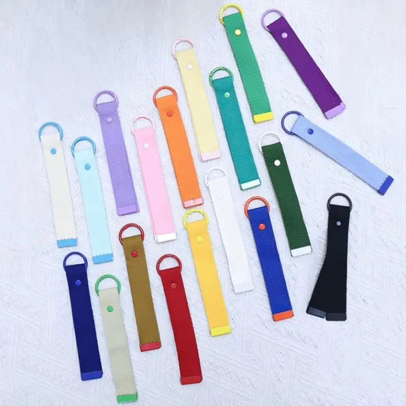 Colorful Fabric Keychain Lanyard Strap Durable Lightweight Hand Wrist Strap For DIY Key Bag Water Bottle Pendant Decor Keyring