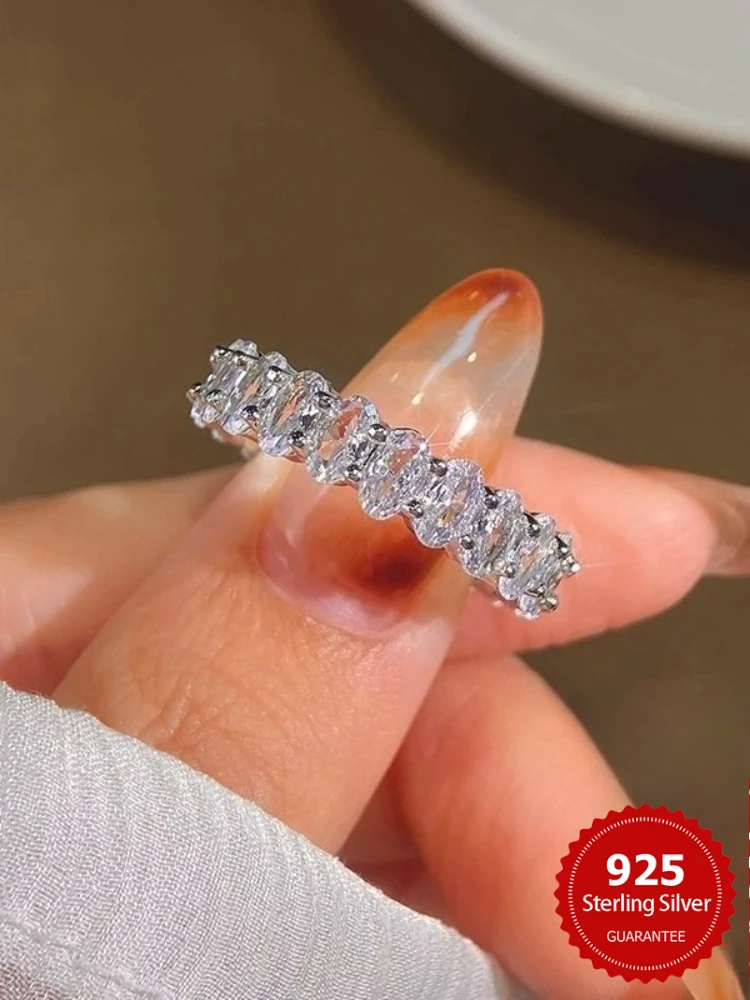

925 Sterling Silver Original Zircon Oval Fashion Ring for Women Gift Engagement Wedding Luxury High Quality Fine Jewelry