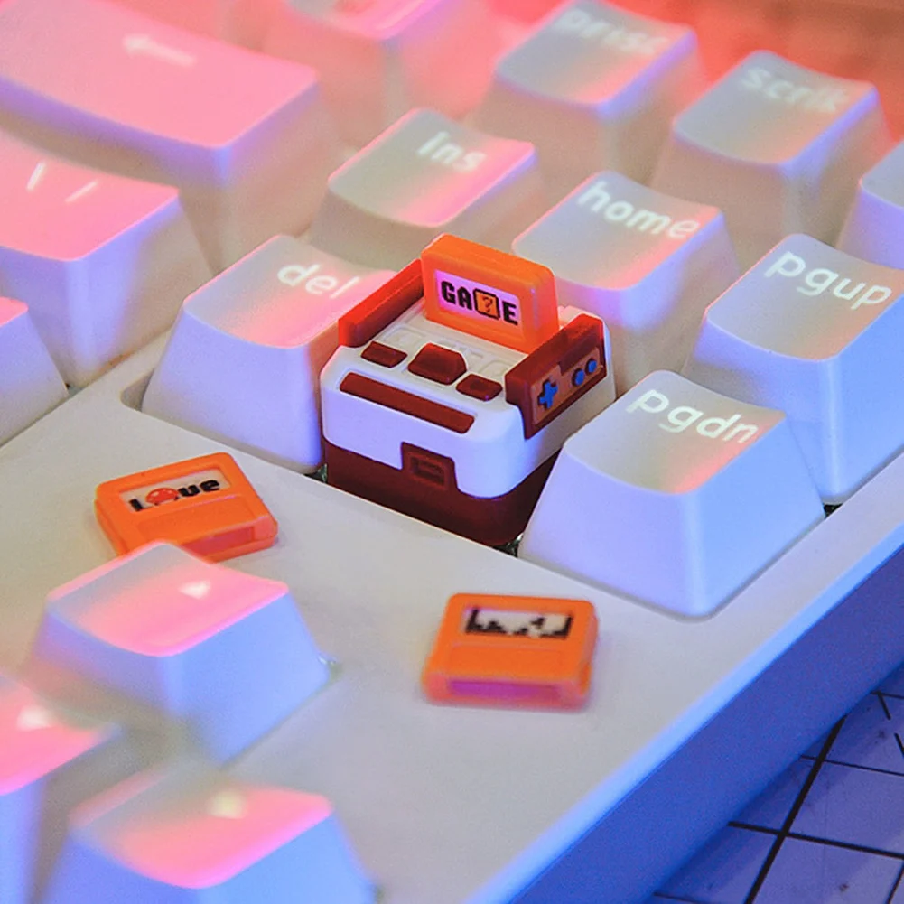 Klasik Retro FC Famicom Keycaps kompatibel Axle Switch mekanik Keyboard untuk Cherry MX/Cross Column Axle/kompatibel