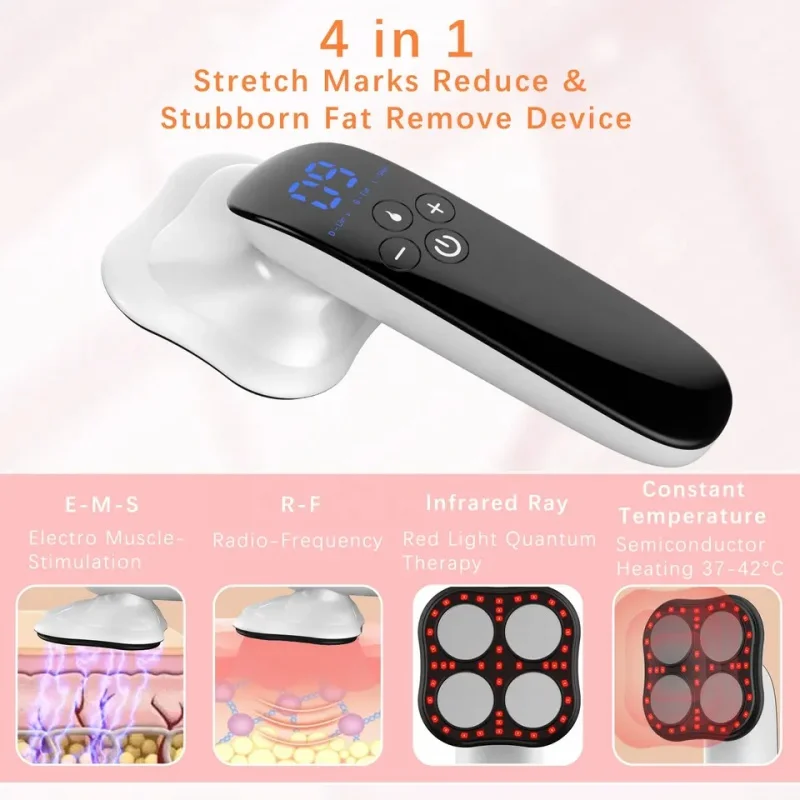 Home use slimming machine infrared massager body face fat removal handheld 4 in 1
