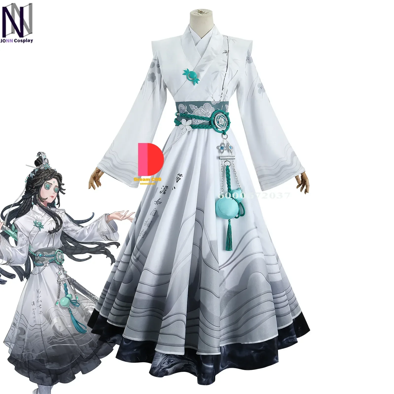 Identity V Game Qi Shiyi Antiquarian Cosplay Costume Chinese Style Hanfu Skirt with Cloak for Women Traditional Festival Outfit