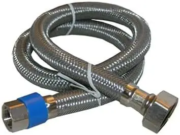 10-0161 3/8-Inch Female Compression by 1/2-Inch Female Iron Pipe by 60-Inch Flex Stainless Steel Braided with Poly Inner