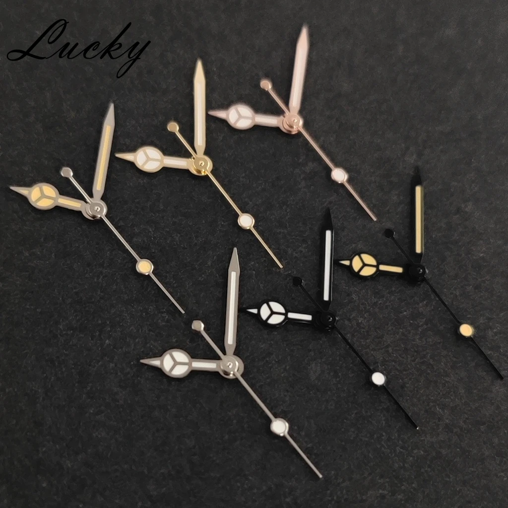 عالية الجودة NH35 الأيدي ساعة ريترو الأخضر لوم مضيئة أسود فضي ارتفع ساعات ذهبية مؤشرات تناسب حركة NH35/NH36/4R/7S #3