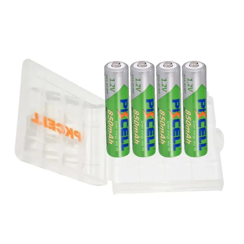 Pilas recargables PKCELL AAA para control remoto, 4 piezas, 850mAH, 1,2 V, níquel, Metal, hidruro (NiMH)