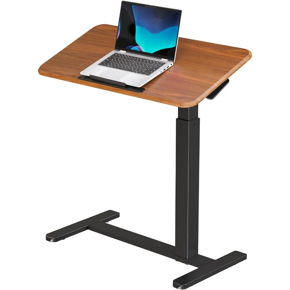 Mobile Standing Desk, Height Adjustable Rolling Laptop Desk, 90° Tiltable Overbed Bedside Table, Portable Computer Desk