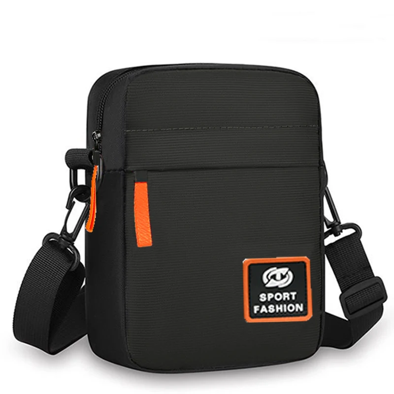 Herren-Umhängetasche mit mehreren Reißverschlüssen, trendigem Farbkontrast und lässigem Messenger-Stil – Detail 7