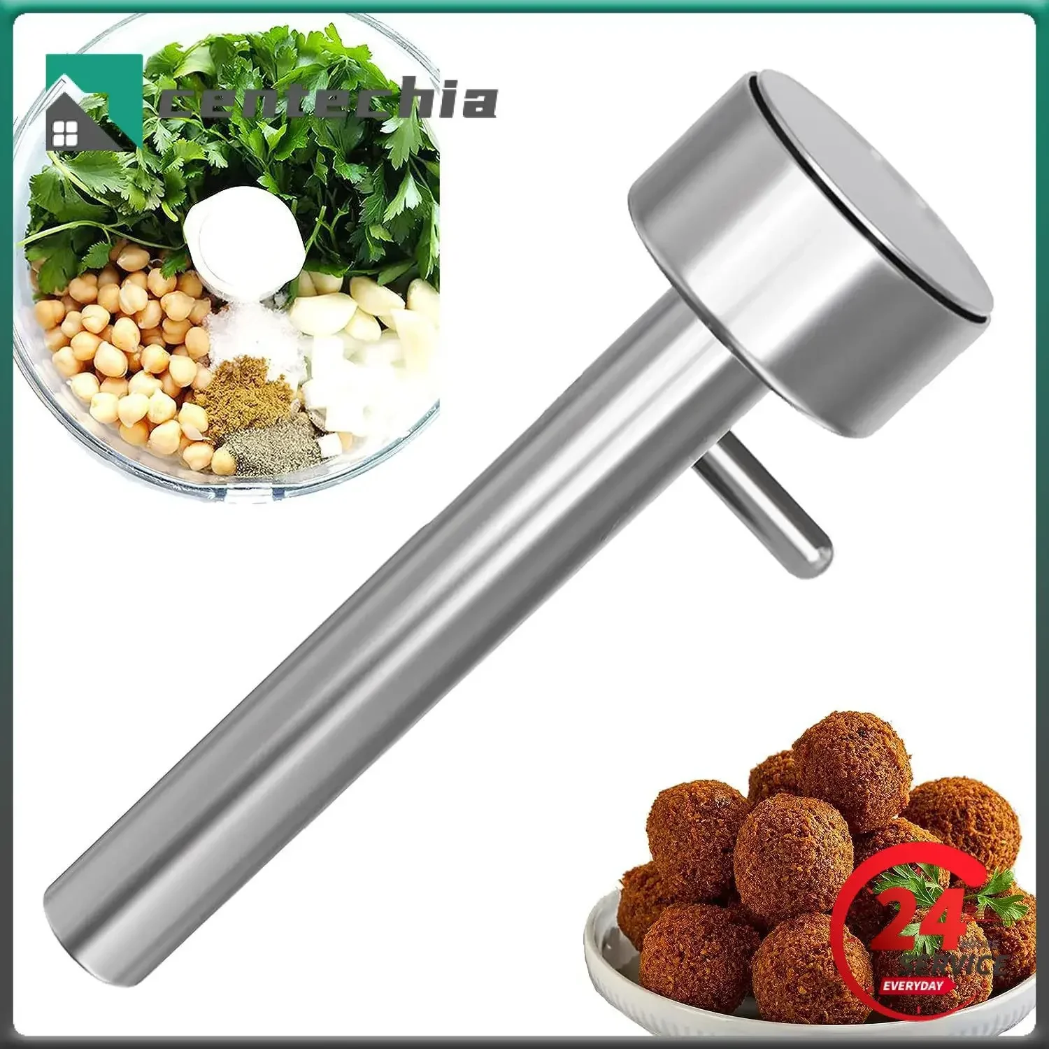 Falafel Meatball Scoop Maker Tools Stainless Steel Professional Falafel Maker Scoop Nonsticky Falafel Mold Kitchen Gadgets Tools