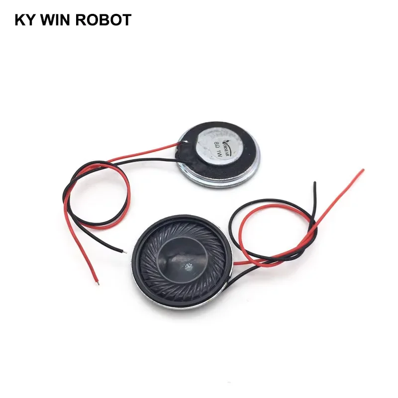 2pcs/lot New Ultra-thin Speaker 8 Ohms 1 Watt 1W 8R Speaker Diameter 28MM 2.8CM Thickness 5MM with Wire Length 13CM